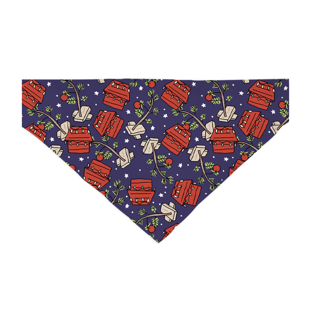 A Cheery Brown Christmas Bandana