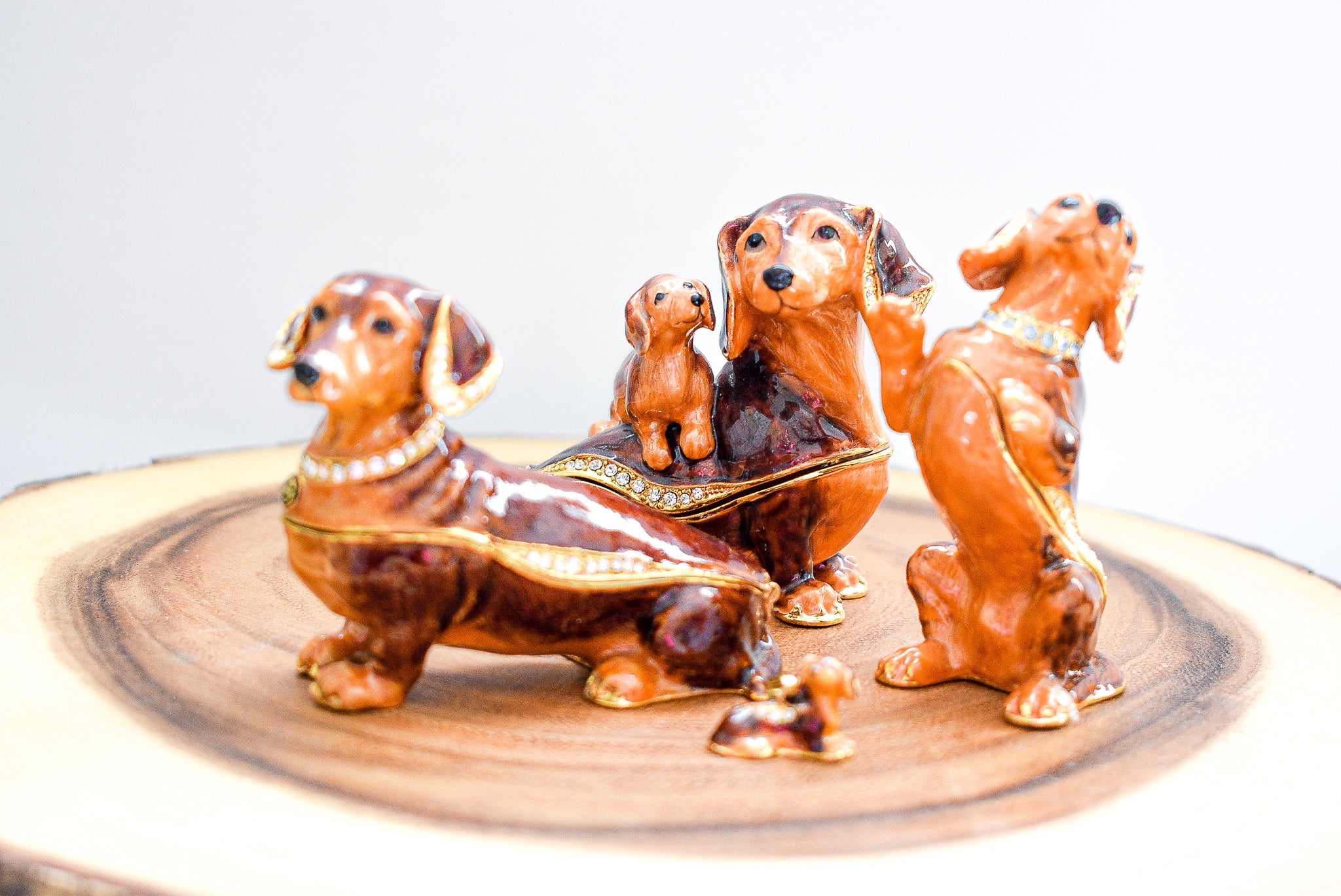 Ciel Collectables Dachshund Trinket Box LOT OF 4