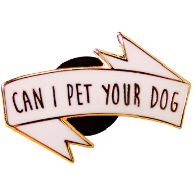 Pet Your Dog Enamel Pin - Dope Dog Co