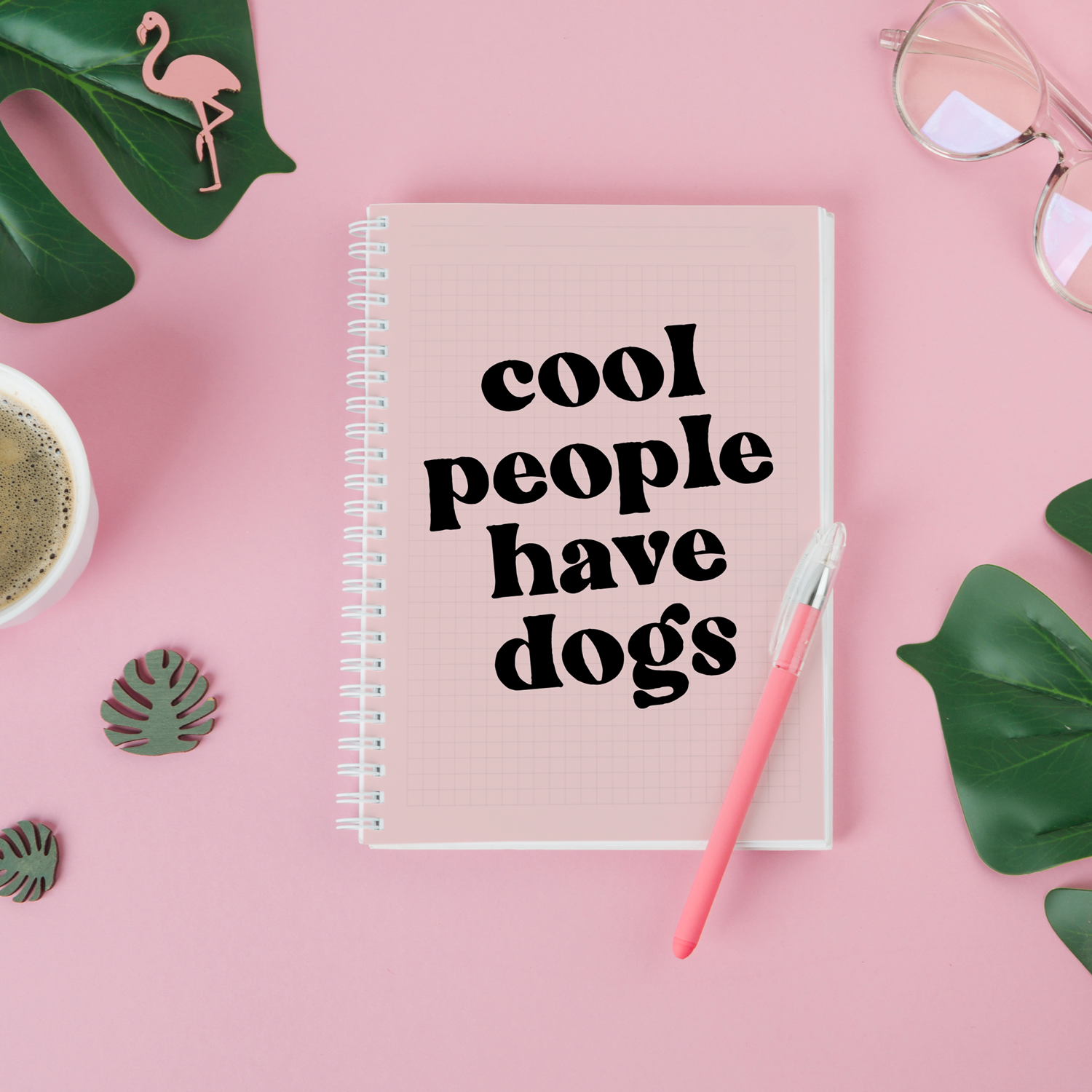 Cool People Have Dogs Spiral Notebook