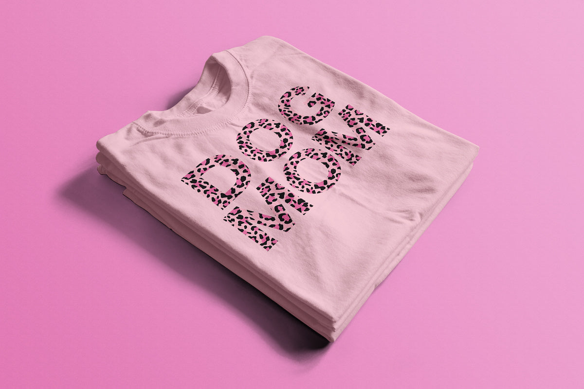 Dog Mom Pink Leopard Tee