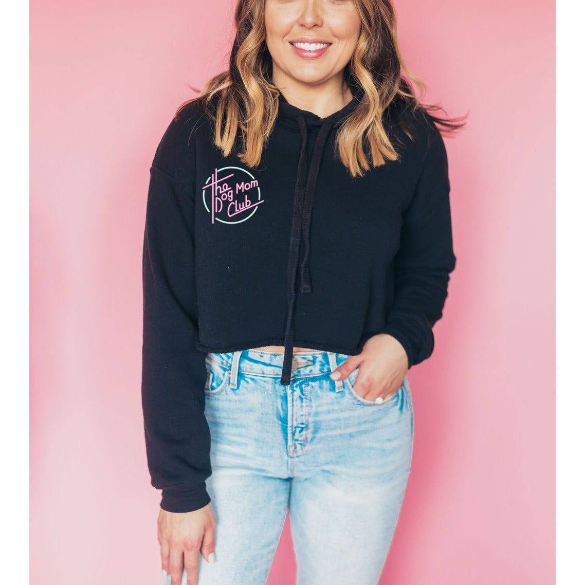 Dog Mom Club - Cropped Hoodie - Dope Dog Co