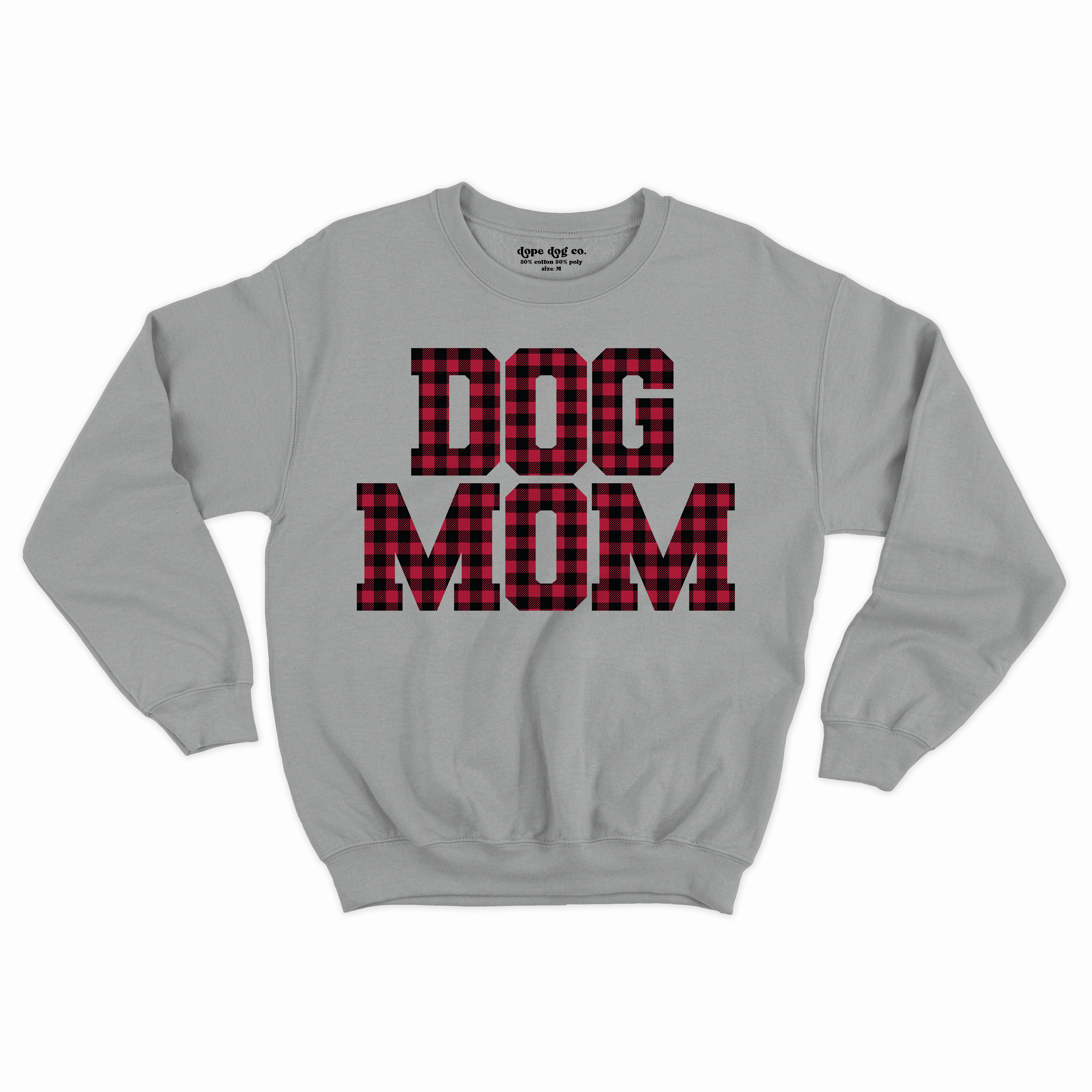 Dog Mom - Buffalo Plaid Sweater