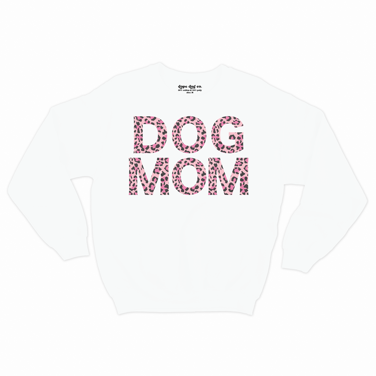 Dog Mom Pink Leopard Sweater