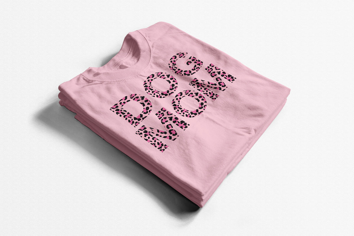 Dog Mom Pink Leopard Tee