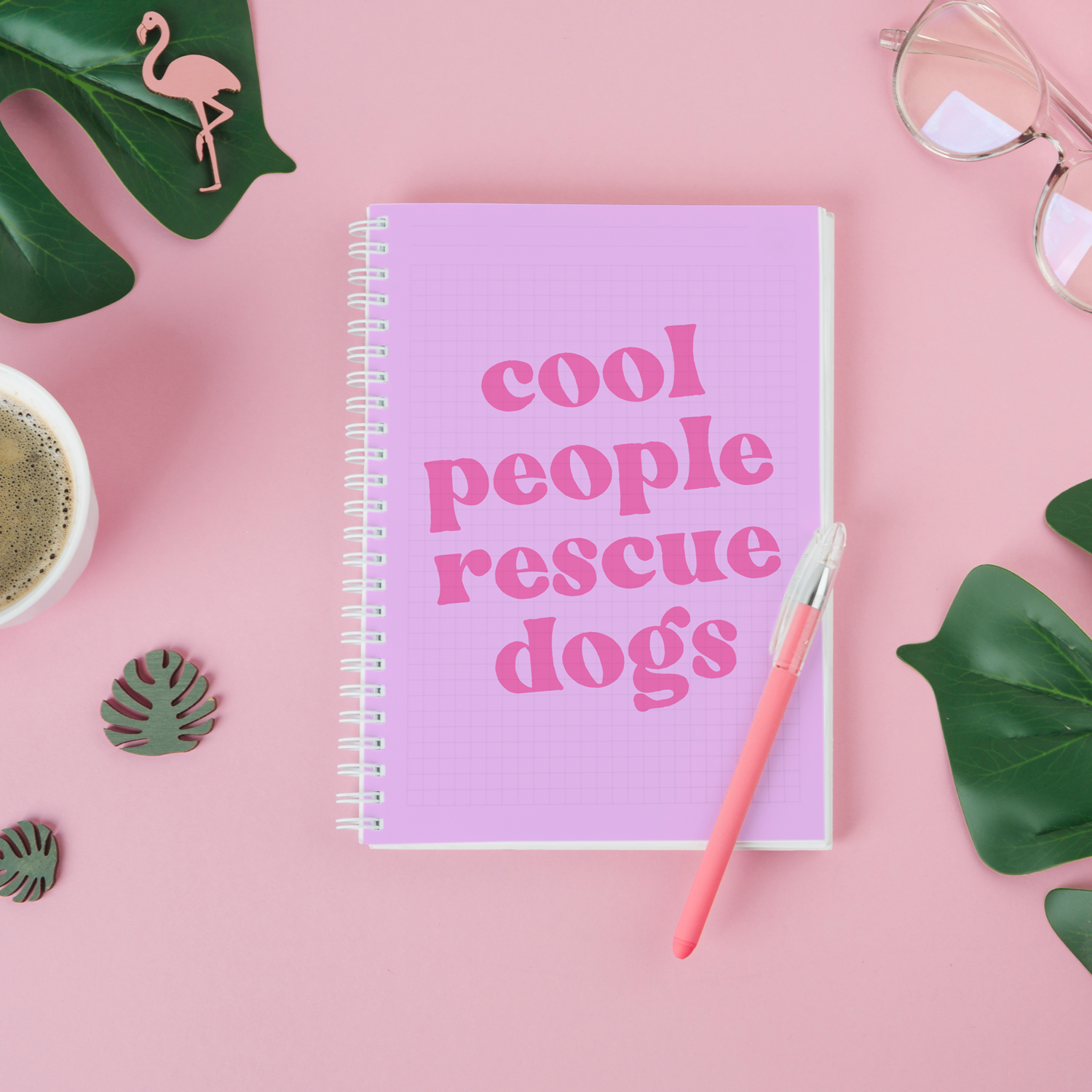 Cool People Rescue Dogs Spiral Notebook
